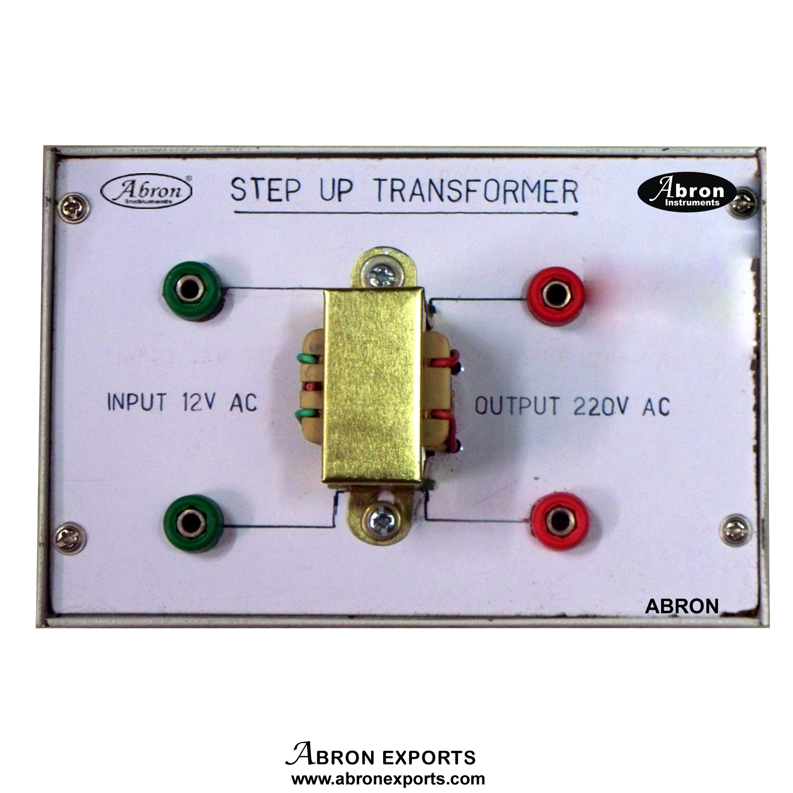 Demonstration step up transformer on base abron electronic etb trainer with power supply w AE-1229C